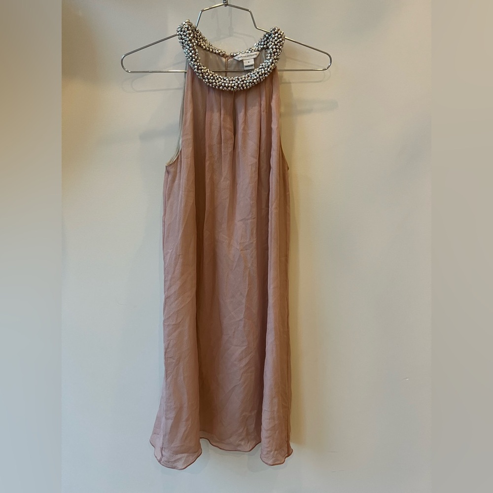 Diane Von Furstenberg Silk w/ Beaded collar dress